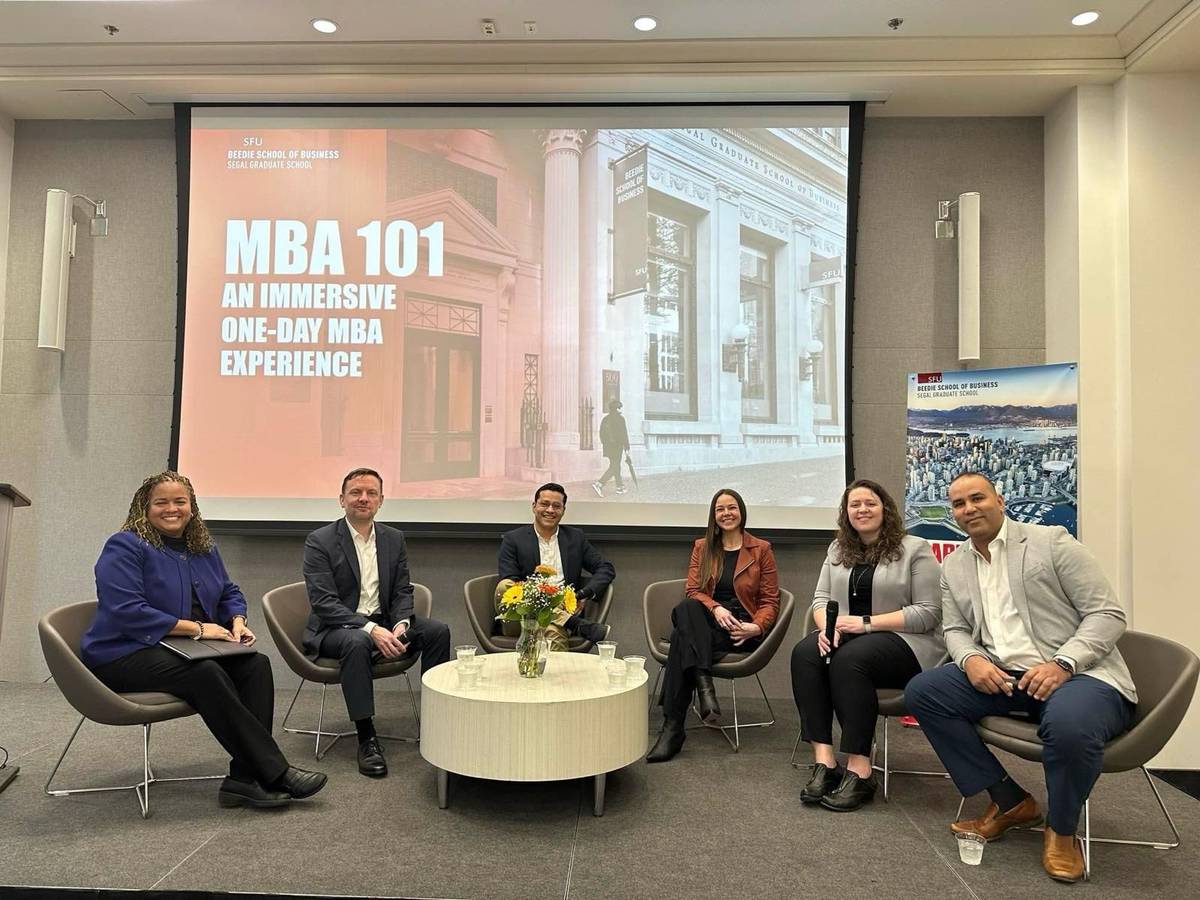 Panel at a business school event